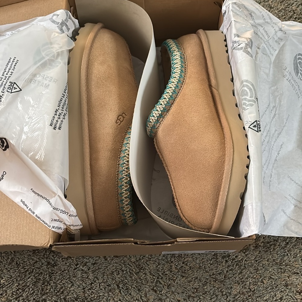 Ugg Tasman driftwood slide slipper shoe NWT